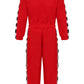 Simplecc Race Car Driver Costume For Boys Racer Jumpsuit With Car Cap For Halloween Dress Up(3-4 Years) Red