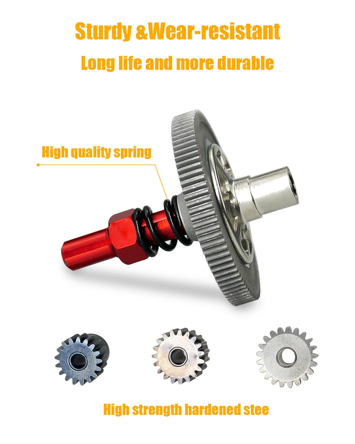 91T Spur Gear Slipper Clutch Set Upgrades Part Compatible with 1/10 Arrma Granite 4X4 550, Senton 4X4 550, Typhon 4X4 550, 91T 4