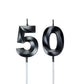 Bailym Black 50th Birthday Candles, Number 50 Cake Topper for Men Birthday Decorations Party Decoration