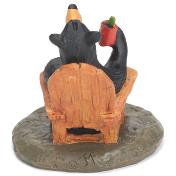 Demdaco 5 O'Clock Somewhere Black Bear 3 X 3 Hand-Cast Resin Figurine Sculpture
