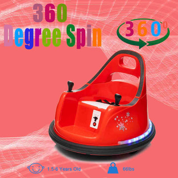 Luibas Kids Ride On Bumper Car For Toddlers& Kids, 12V Battery Powered Electric Vehicle Ride On Toys Car W/Parents Remote Contro