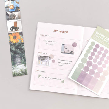 Monolike Diary Deco Palette Stickers Set - Solid Round Dot 24 Sets Of 12 Designs
