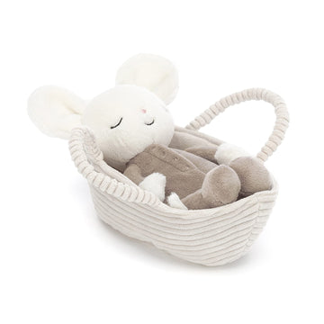 Jellycat Rock-A-Bye Mouse Stuffed Animal With Basket