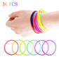 DFYOUHOME 80s Party Bracelets Rainbow 10 Colors Silicone Jelly Glow Wristbands Luminous Hair Ties for Christmas Party Favors, Ad