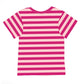 Halloween Kids Cheshire Cat Costume Pink Striped Shirt Girls Casual Summer Top 9-10 Years