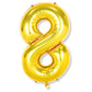 Flyloons 8 number Golden Foil Balloon 16 inch Size Birthday Decoration Items Pack of 1 | 8th Year Balloons | Eight