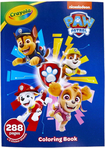 Crayola Paw Patrol Coloring Book (288Pgs), Kids Coloring Book Pages & Stickers, Paw Patrol Gift, Travel Activity, Toddler Toys, 3+