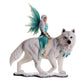 Pacific Giftware Decorative Companion Fairy Aneira With White Wolf Collectible Decorative Statue 8H