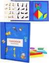 Shinetoy Entertain Kids Tangrams For Kids Ages 3-5: Magnetic Tangram Travel, Stem Games Brain Teasers, Montessori Learning Toy, 