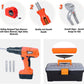 Mscredse Kids Tool Set kit Pretend Play Set Toddler Tool Toys with Construction 48Pcs Electric Drill Gifts for Boys Girls Kids T