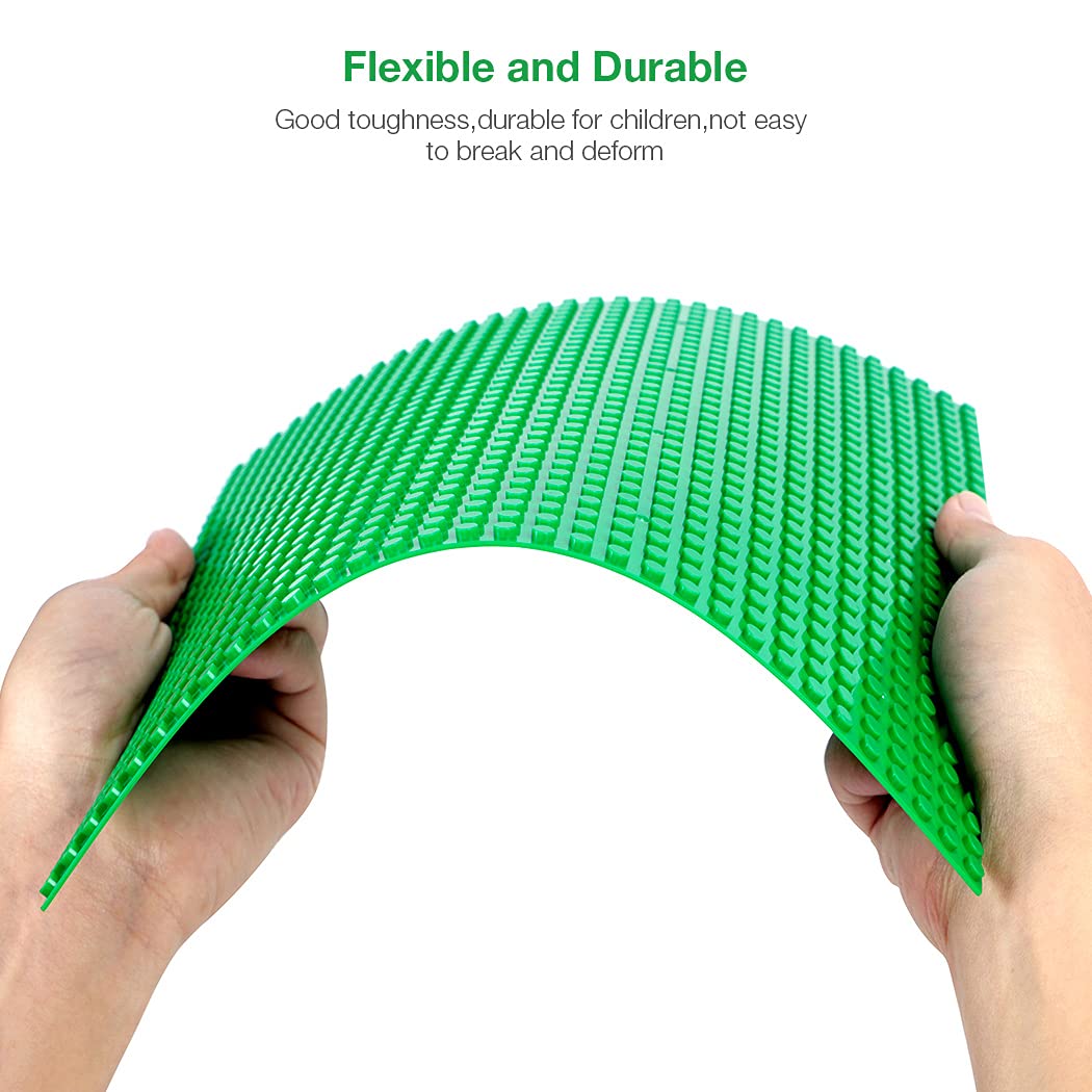 Unirolic 8 Pack Classic Baseplates 10'' X 10'' Sturdiness Building Platforms - Compatible With All Major Brands Building Bricks,