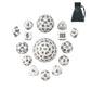 Poludie 15 Pieces Complete Polyhedral Dnd Dice Set D3-D100 Spherical D&D Dice Set With Dragon Eye Dice Bag, D100 Dice For Dungeo