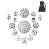 Poludie 15 Pieces Complete Polyhedral Dnd Dice Set D3-D100 Spherical D&D Dice Set With Dragon Eye Dice Bag, D100 Dice For Dungeo