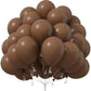 Jobkoo Brown Balloons 12 Inch, 50 Pcs Light Brown Balloon Coffee Chocolate Brown Latex Balloons Matte Tan Caramel Mocha Helium B