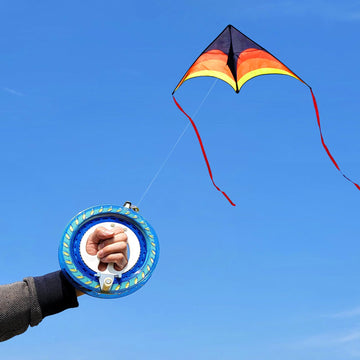 Kaiciuss Delta Kite & Reel Set, Double Delta Kites and Double 7.1 Wheels Included, String Spools Come with Safety Lock and 650 F
