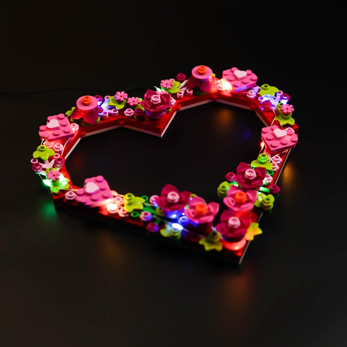 Hilighting Upgraded Led Light Kit Compatible With Lego Heart Ornament Building Set, Lights Decoration Compatible With Lego 40638