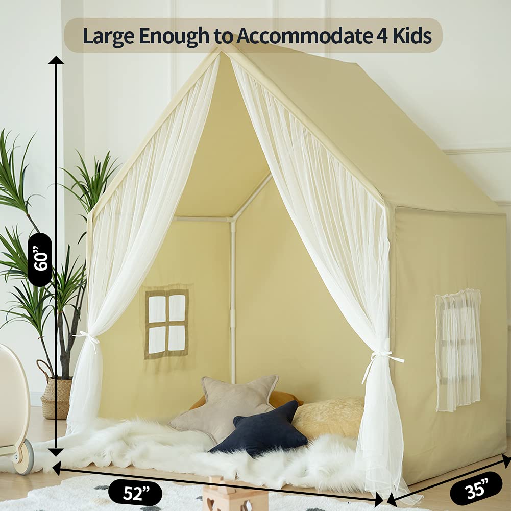 Kids Tent Indoor & Outdoor Toddler Tent Kids Play Tent Large Kids Playhouse Tent Toys With Pennant Banners Razee