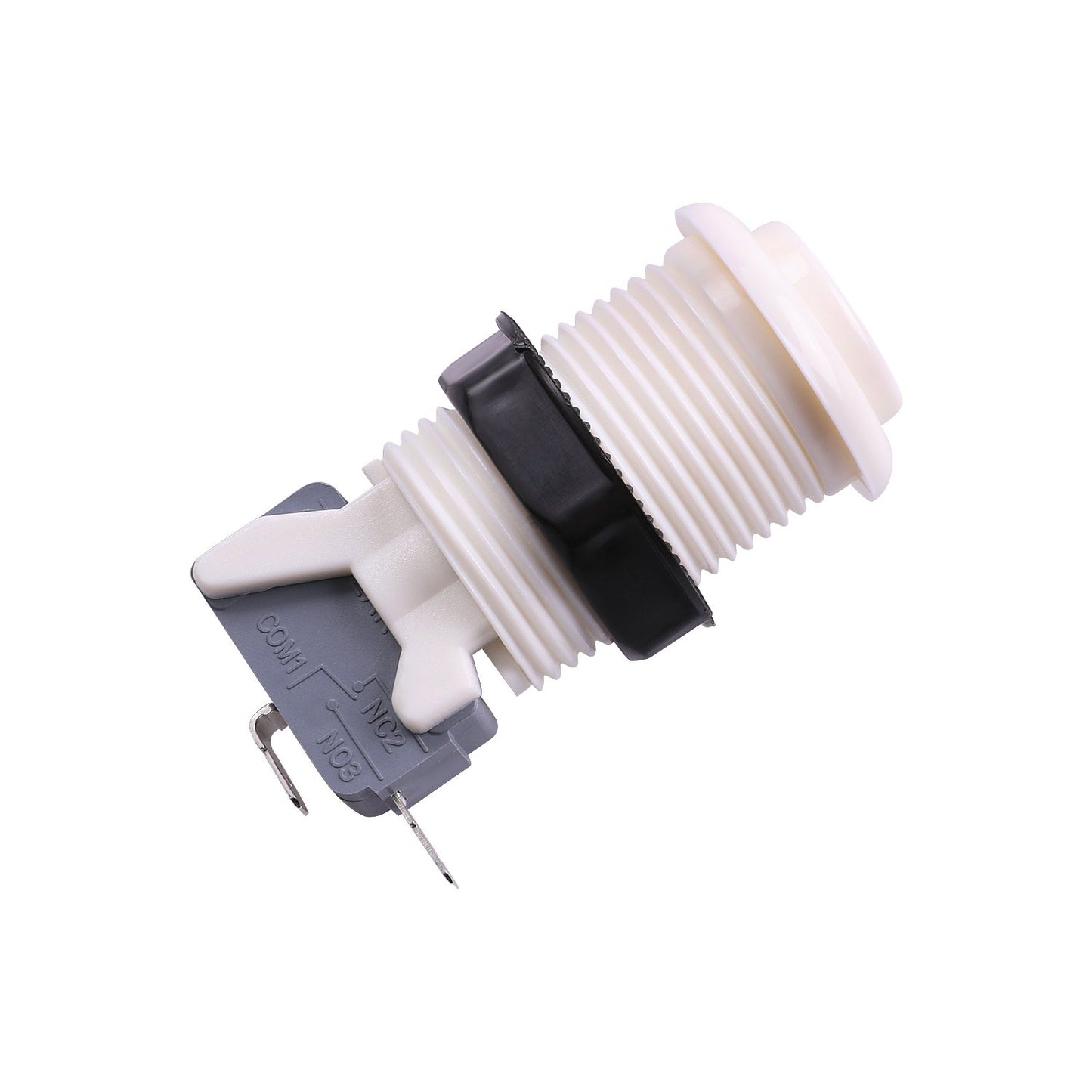 Easyget 6 Piece Arcade Push Button Set - 30MM White Plastic with Microswitch for Mame/Jamma