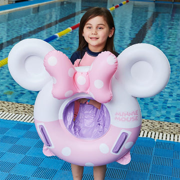 Baby Swimming Float Swim Ring Cute Floaties With Seat And Handle Pool Floats Toys Fun Water Raft Lounge Party Supplies For Infant Toddler Kids Children Age 1-4 Years
