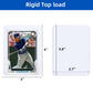 Arjiekwei 3'X4' Card Sleeves Hard Plastic, Baseball Card Protectors Hard Plastic, Premium Card Sleeves For Trading Cards, Card Holder For Sports Baseball Football Game Cards (100 Hard Sleeves)