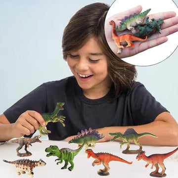 Ruson 12 Pcs Mini Dinosaur Animals Figures Toys, Realistic Dinosaur Playset Figurines Cake Topper Toy Set Christmas Birthday Easter Egg Gift Party Supplies For Kids Toddlers
