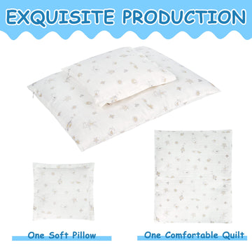 18 Inch Doll Bedding 2 Pc. Set - Reversible Print Baby Doll Bedding Accessories With Comforter And Pillow - Fits American Girl Dolls And Other 18 Inch Dolls Holiday