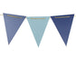 Zooyoo 20 Feet Blue And Light Blue Pennant Banner, Paper Triangle Flags Bunting For Baby Birthday Party, Wedding Decor, Baby Sho