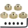 M0.6 Pinion Gear Set 3.175Mm 23T 24T 25T 26T 27T 5Pcs 7075 Aluminum Alloy Metal Pinion Motor Gear For 1/10 Rc Car Brushed Brushl