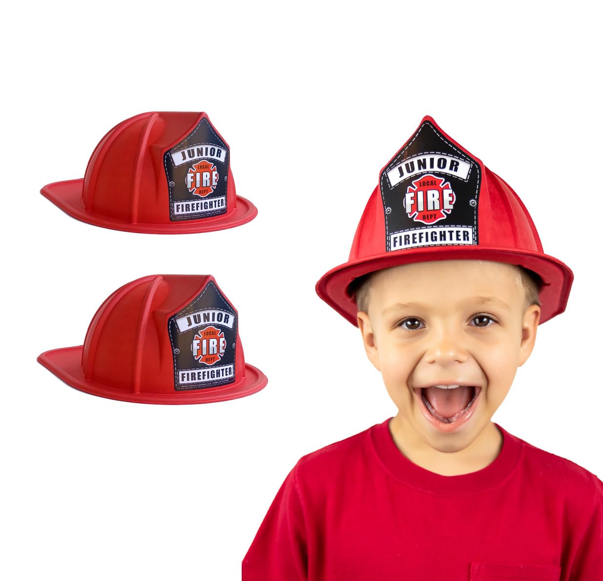 Not Plastic, Molded Paper Children'S Firefighter Hat, Party Supply, Costume Kid Fire Hat (2)