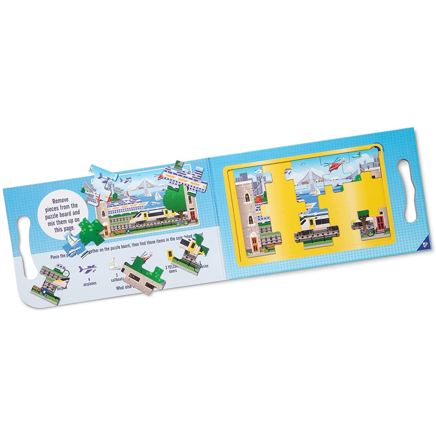 Melissa & Doug Take-Along Magnetic Jigsaw Puzzles Travel Toy Vehicles (2 15-Piece Puzzles)