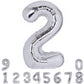 40 Inch Number 25 Balloon Silver Jumbo Giant Big Large Number 25 Foil Mylar Silver Balloons 52Th Birthday Party Anniversary Deco