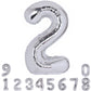 40 Inch Number 22 Balloon Silver Jumbo Giant Big Large Number 22 Foil Mylar Silver Balloons 22Th Birthday Party Anniversary Deco
