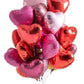 Lovoir 10 Pcs Silver Pearl Pink Heart Shape Foil Mylar Balloons 18 Inch Love Balloons For Valentine'S Day Birthday Party Decorat