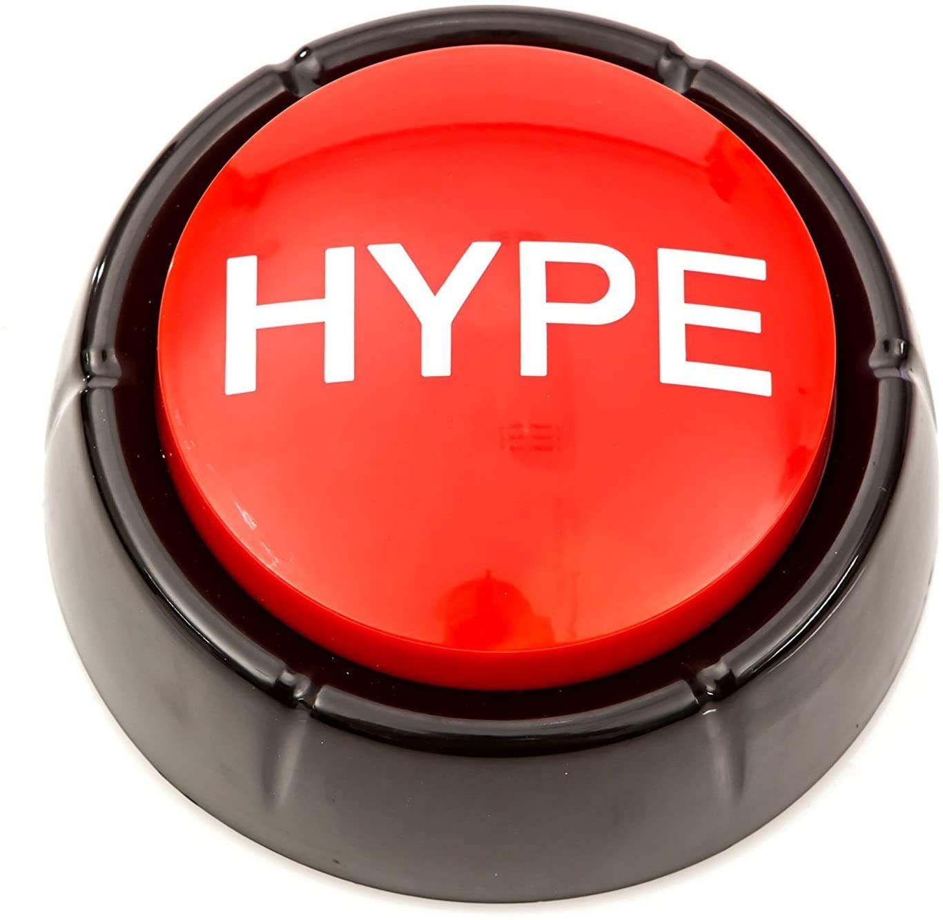 Hype Button | Hip Hop Air Horn Sound Effect Button (Batteries Included) Stocking Stuffer Back to School Classroom Teacher Office