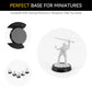 100Pcs 28.5Mm/1.12Inch Textured Plastic Black Round Miniature Bases, Model Base For Gaming Miniatures Or Wargames Table Top Game