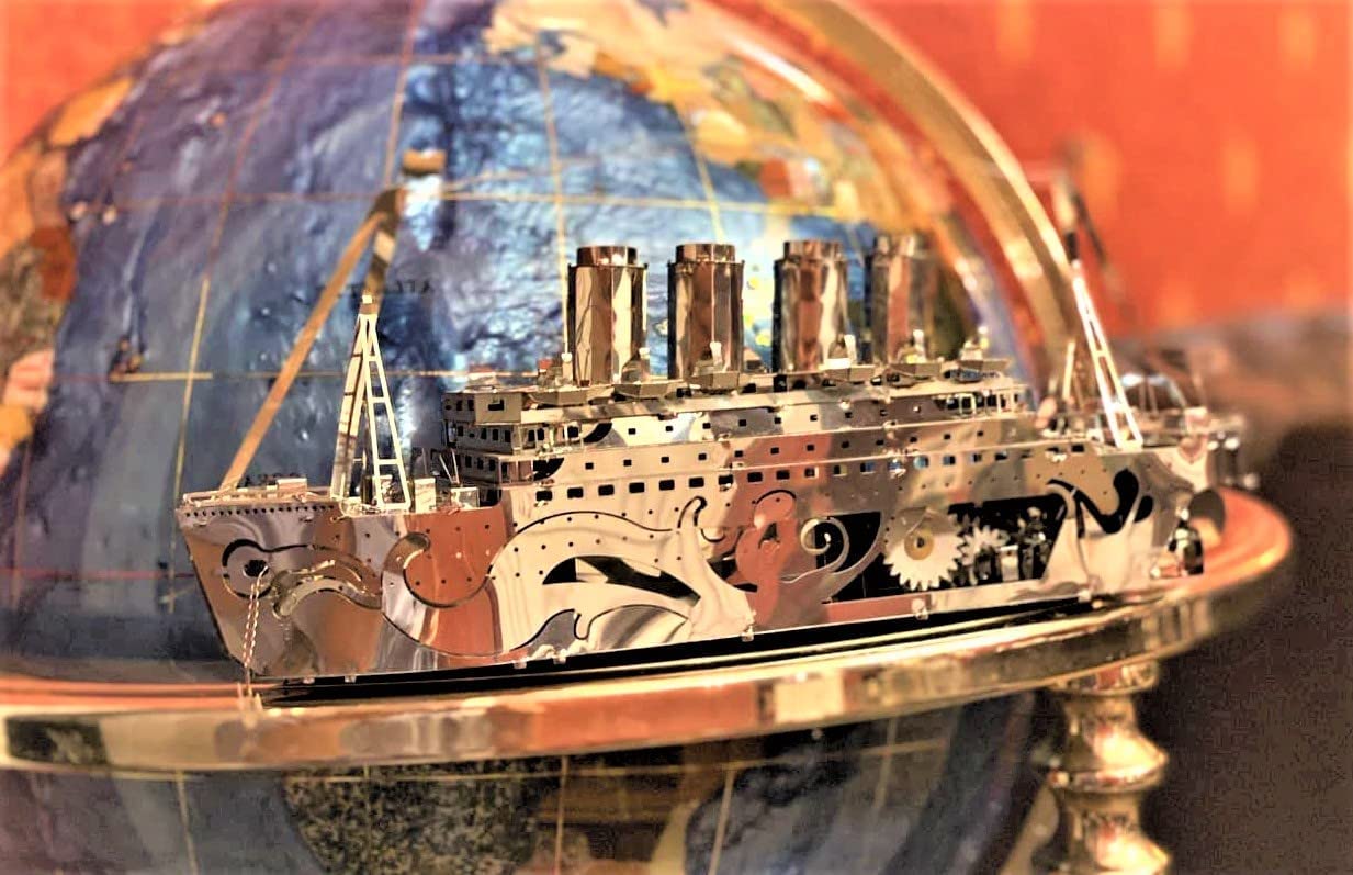 Metal-Time 3D Titanic Lost At Sea Scale Stainless Steel Model Patented Technology Handcrafted Creations | Unique Decoration Coll