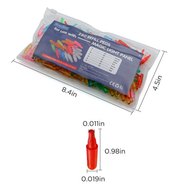 Refill Pegs 280Pcs For Use With Bopika Creative Light Up Board,Educational Learning Toys For Boys And Girls Ages 4+