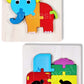 Funblast Wooden Puzzles For Kids - Early Educational Toy, Elephant & Vehicle Puzzles For Kids, Return Gifts For Kids, Learning T
