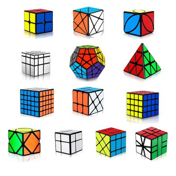 Speed Cubes, [13Pack] Speed Cube Set - Megaminx Mirror Pyramid Fluctuation Angle Wheel Square King Puzzle Cube Collection Speed Cube Bundles For Kids& Adults