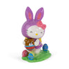 Blue Sky Clayworks Hello Kitty Easter Purple Bunny Figurine, Ceramic, 5 L x 4.5 W x 8 H, Spring Egg Hunt Cheer