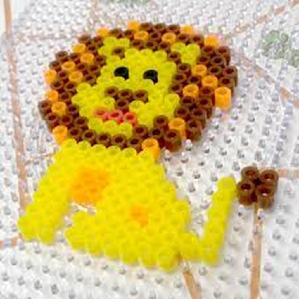 Ekta Plastic, Beads Pixels Jungle Safari Fridge Magnets Badges Making Kit For Children Creativity, Multicolour, Above The Age Of