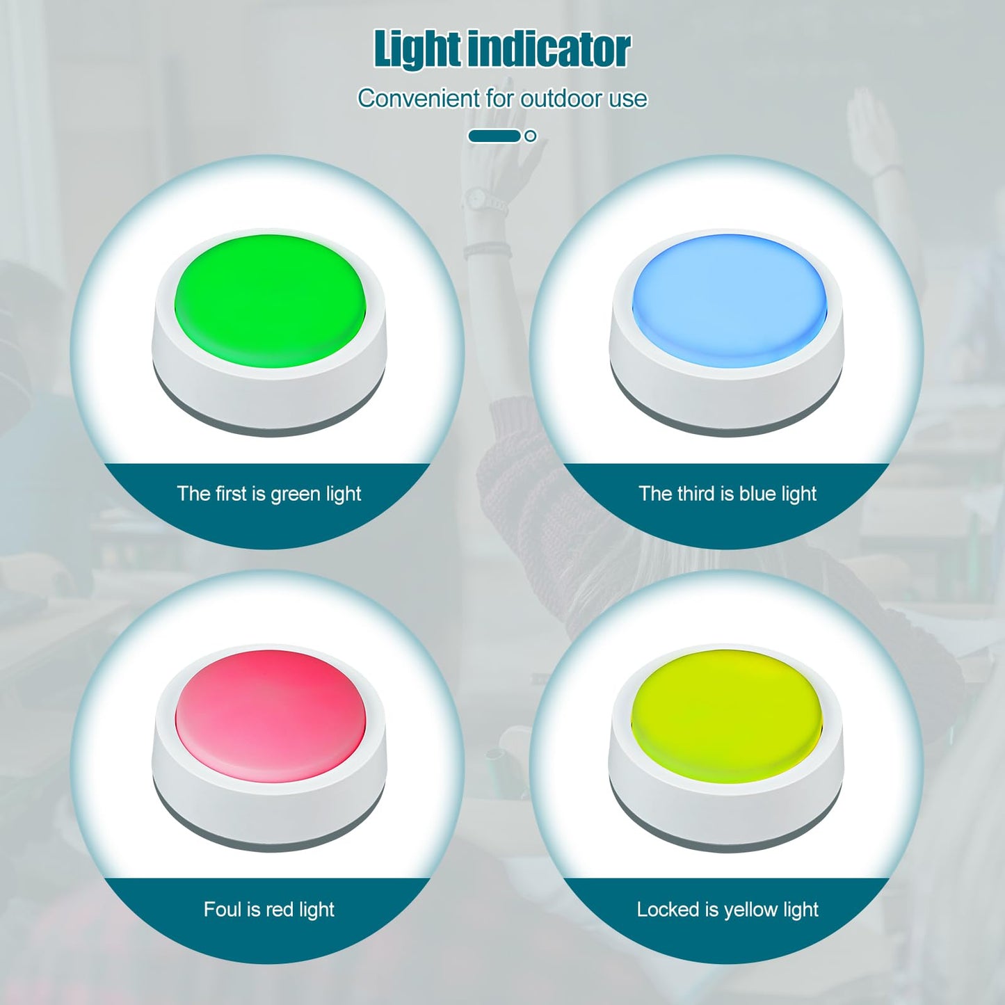 Retekess Tm102 Buzzers For Trivia Games, Answer Buzzers With Light, Easy To Uses, Rechargeable Buzzers, Wireless Buzzer System For Game Show, Back To School