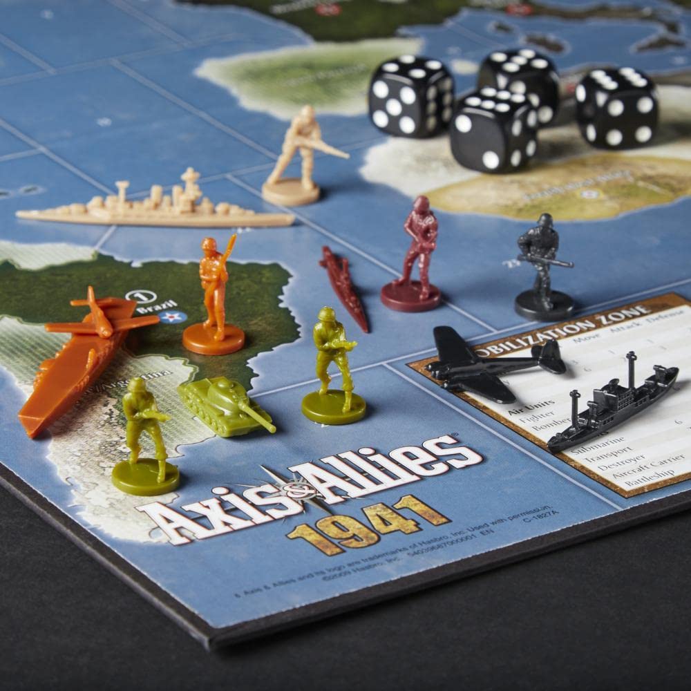Avalon Hill Axis and Allies 1941 Board Game for 5 Players, Multicolor, Plastic