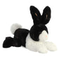 Aurora Adorable Flopsie Dutch Rabbit Stuffed Animal - Playful Ease - Timeless Companions - Black 12 Inches