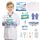 Lesheng Space Scientist Costume for Kids, Lab Coat & Science Kit, Ages 4-8, White, Model 9005