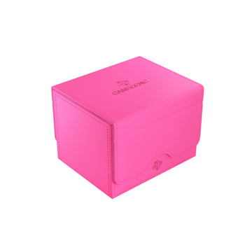 Sidekick 100+ Xl Convertible Deck Box | Sideloading Card Storage With Removable Cover Clips Holds 100 Double-Sleeved Cards In Extra Thick Inner Sleeves Pink Color Made By Gamegenic (Ggs20097Ml)