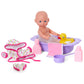Kidoozie Bathtime Baby Doll Set, 12-Inch Rubber Doll with Bath Tub & Accessories, Pretend Play for Kids Ages 3+ (Model G02566)
