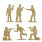 Tim Mee Toy SWAT Army Men - 24 Plastic Figures, Small Size, Tan & OD Green, Model TM-67850, US Made