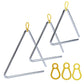 Percussion Triangle, 6In 7In 8In Triangle Instrument Metal Carved Design Hand Educational With For Playing Training For Kids For