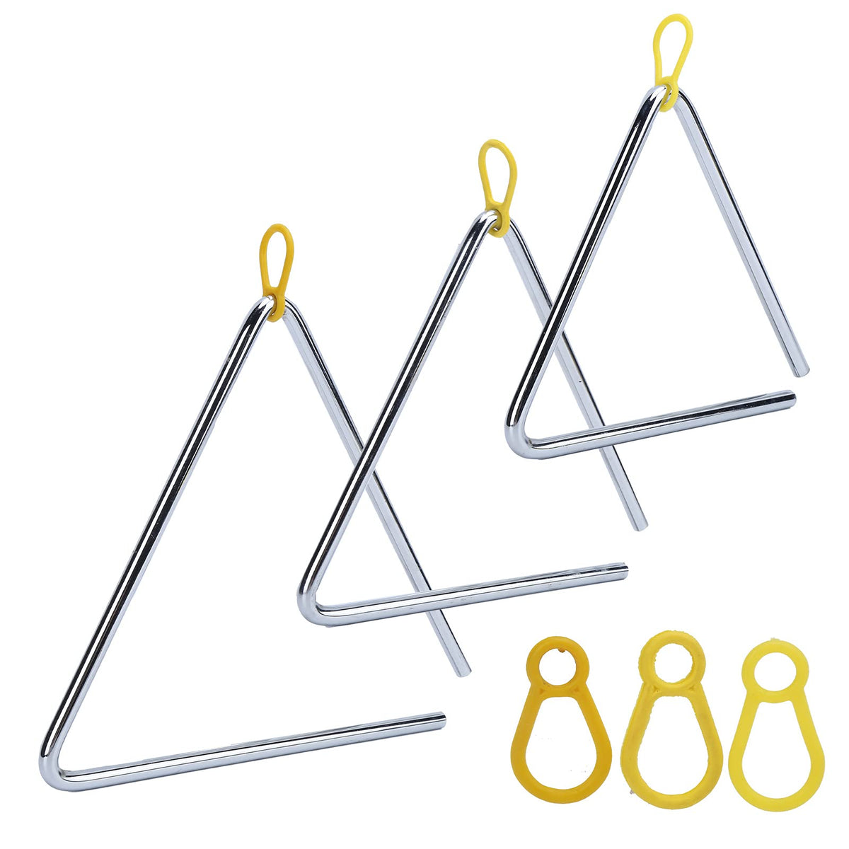 Percussion Triangle, 6In 7In 8In Triangle Instrument Metal Carved Design Hand Educational With For Playing Training For Kids For